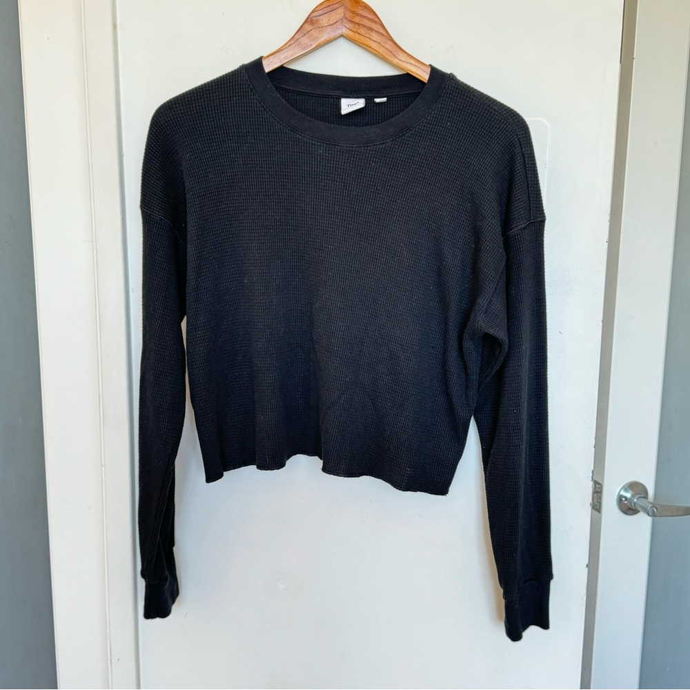Aritzia Waffle Knit Croppex Long Sleeve